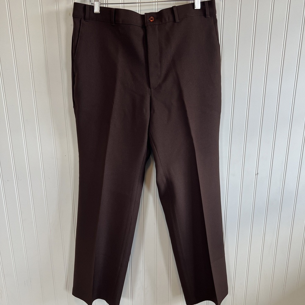levis sta prest pants Brown Polyester 38x30 NWT  Made In Usa VINTAGE